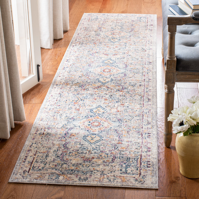 Three Posts Auerbach Looped Light Blue/Cream/Gold Rug & Reviews